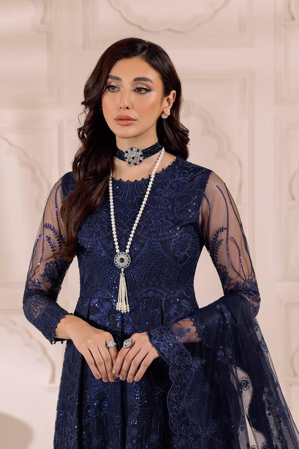 Alizeh | Dua Formals 23 | DUA-V01D01A- KHIRAD ( BLUE ) - Rang-e-Khaas