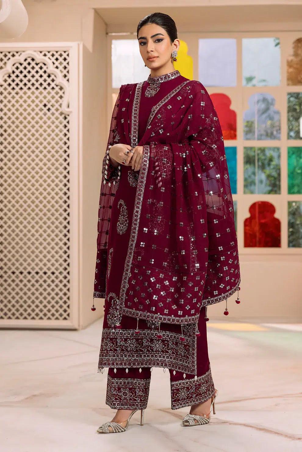 Alizeh | Dua Formals 23 | DUA-V01D06A- AMAYA ( MAGENTA ) - Rang-e-Khaas