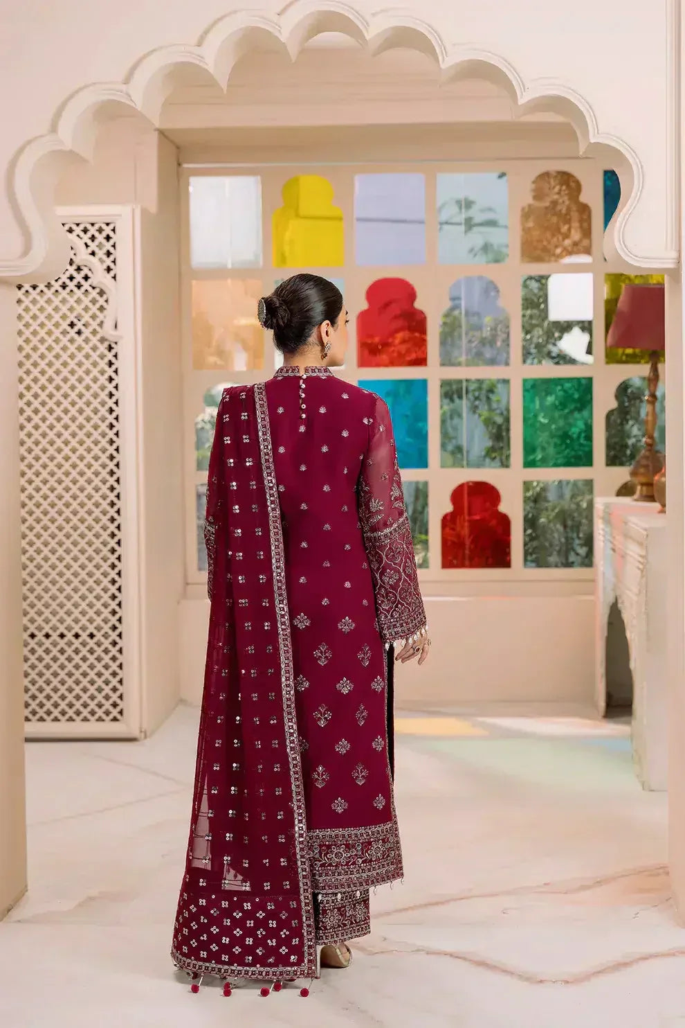 Alizeh | Dua Formals 23 | DUA-V01D06A- AMAYA ( MAGENTA ) - Rang-e-Khaas