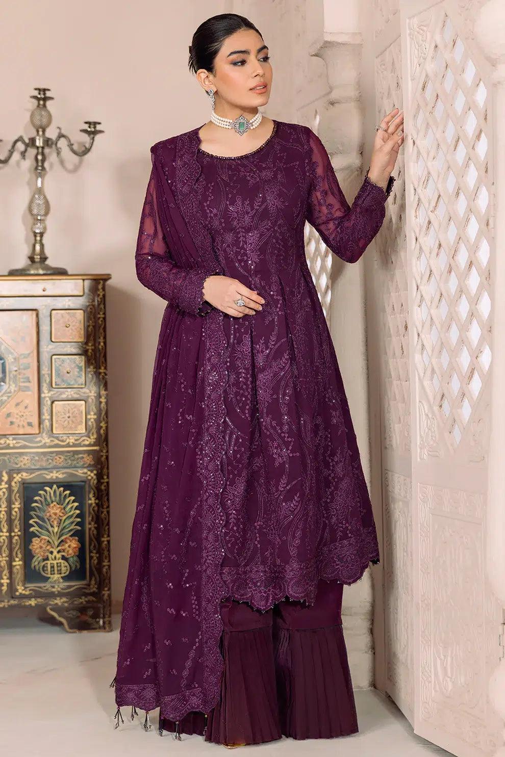 Alizeh | Dua Formals 23 | DUA-V01D03A- SYLVI ( PURPLE ) - Rang-e-Khaas