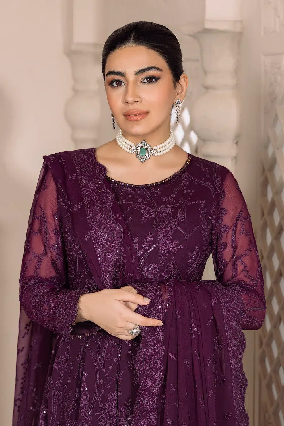 Alizeh | Dua Formals 23 | DUA-V01D03A- SYLVI ( PURPLE ) - Rang-e-Khaas