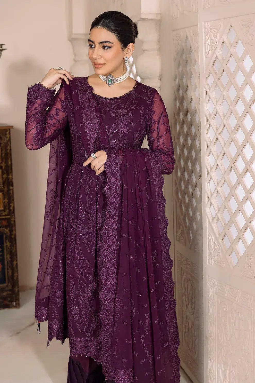 Alizeh | Dua Formals 23 | DUA-V01D03A- SYLVI ( PURPLE ) - Rang-e-Khaas