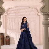 Alizeh | Dua Formals 23 | DUA-V01D01A- KHIRAD ( BLUE )