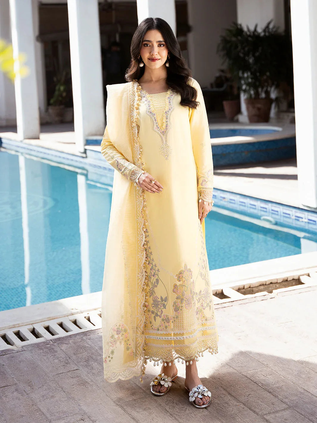Izel | Mahveen Festive Lawn 25 | AMEL - Rang-e-Khaas