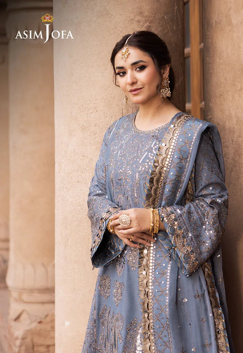 Asim Jofa | Chikankari Eid24 | AJCE-12 - Rang-e-Khaas