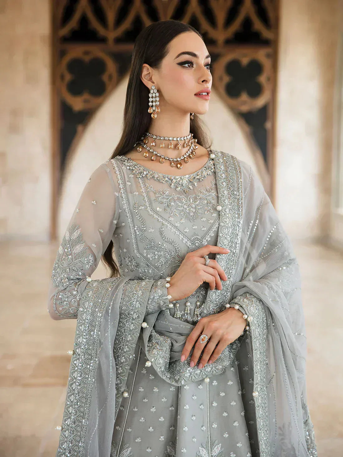 Gulaal | Embroidered Chiffon 23 | ARWA 06 - Rang-e-Khaas