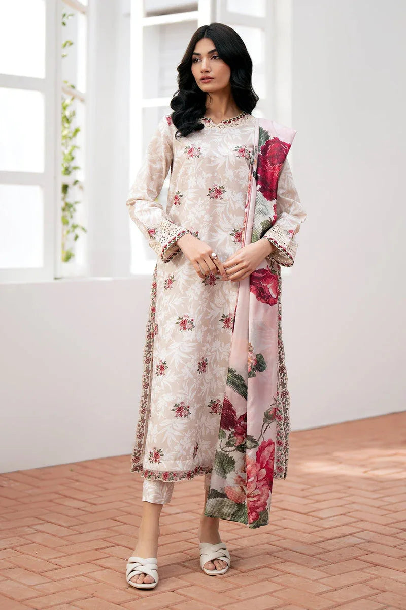 Baroque | Lawn Collection 24 | UF-535 - Rang-e-Khaas