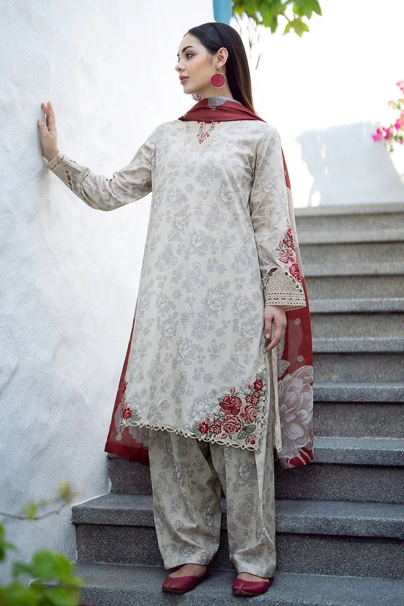 Baroque | Lawn Collection 24 | UF-549 - Rang-e-Khaas