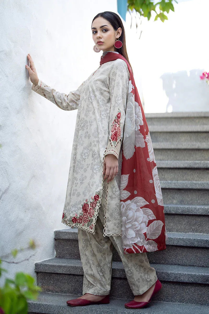 Baroque | Lawn Collection 24 | UF-549 - Rang-e-Khaas