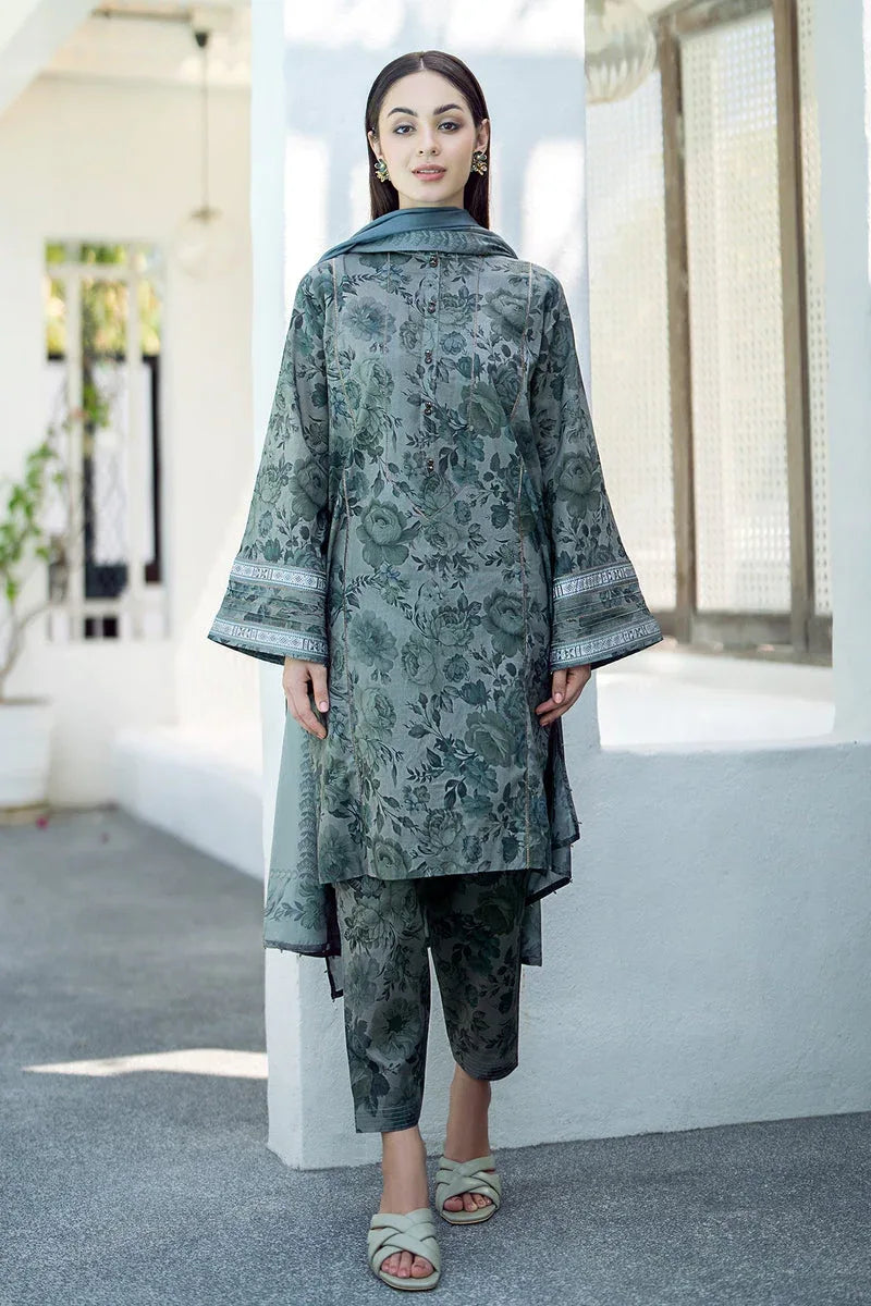 Baroque | Lawn Collection 24 | UF-551 - Rang-e-Khaas