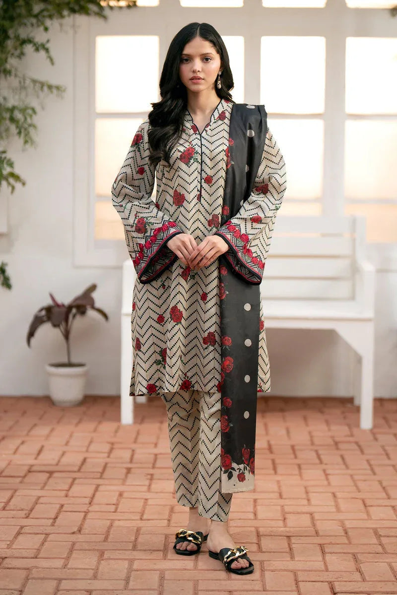 Baroque | Lawn Collection 24 | UF-539 - Rang-e-Khaas