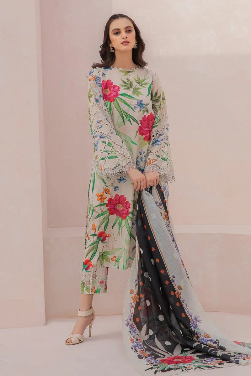 Baroque | Lawn Collection 24 | UF-332 - Rang-e-Khaas