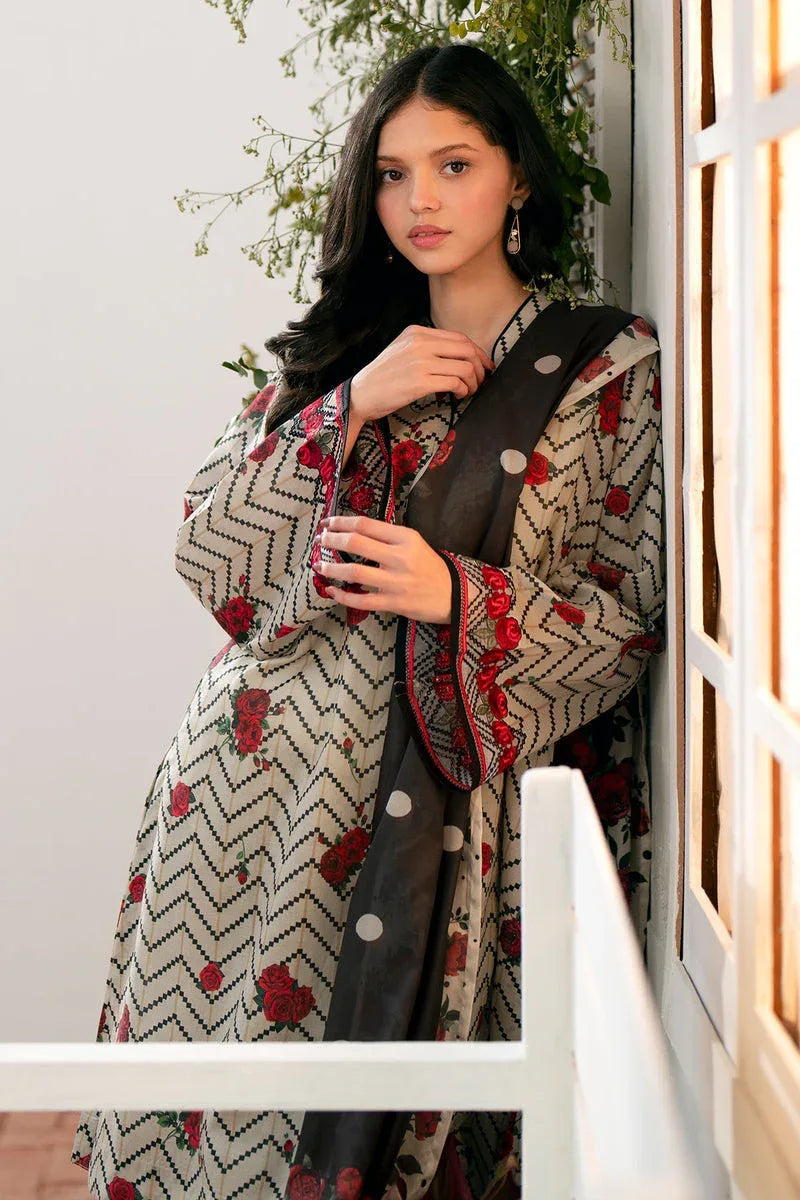Baroque | Lawn Collection 24 | UF-539 - Rang-e-Khaas