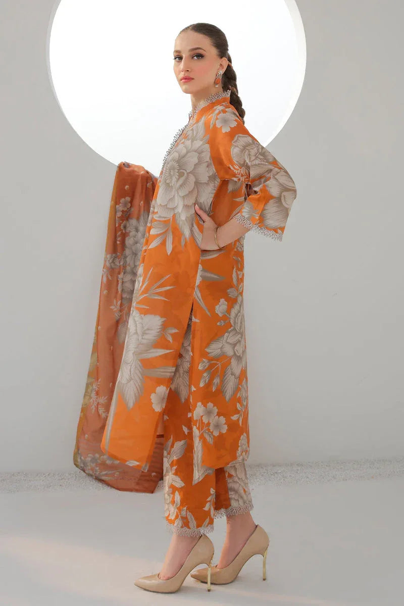 Baroque | Lawn Collection 24 | UF-312 - Rang-e-Khaas