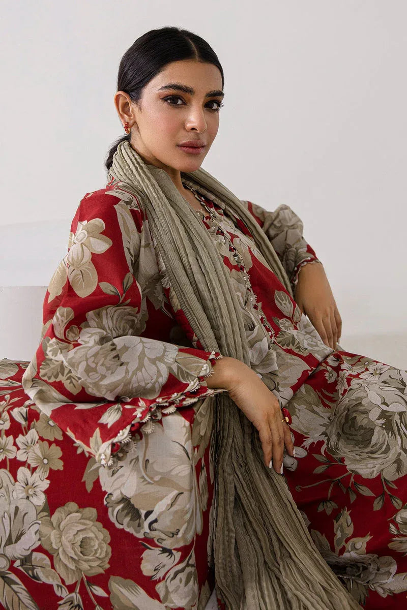 Baroque | Lawn Collection 24 | UF-378 - Rang-e-Khaas