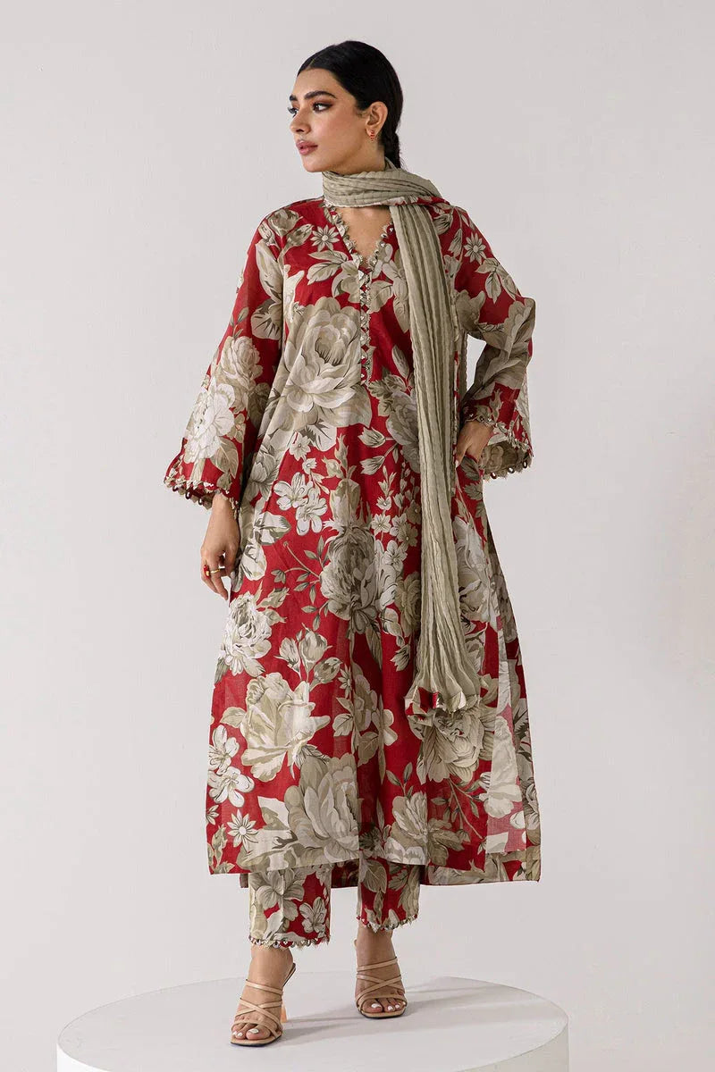Baroque | Lawn Collection 24 | UF-378 - Rang-e-Khaas