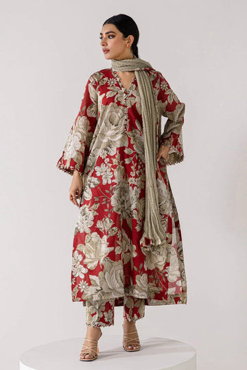 Baroque | Lawn Collection 24 | UF-378 - Rang-e-Khaas