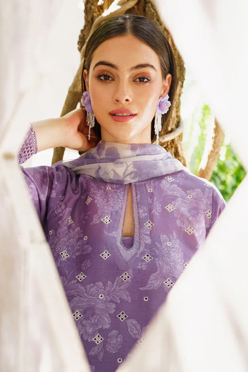 Baroque | Lawn Collection 24 | UF-563 - Rang-e-Khaas