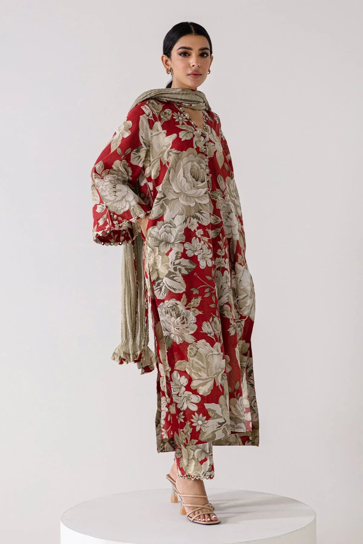 Baroque | Lawn Collection 24 | UF-378 - Rang-e-Khaas