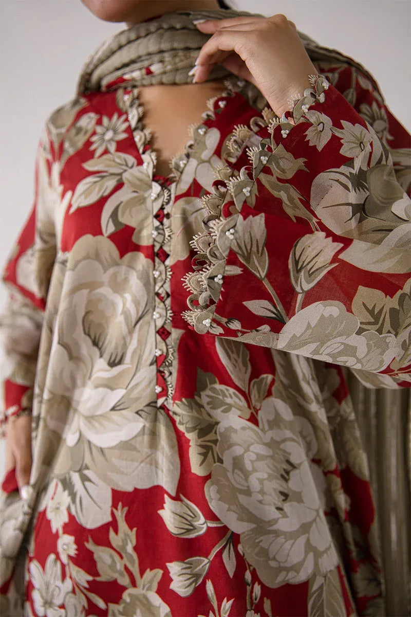 Baroque | Lawn Collection 24 | UF-378 - Rang-e-Khaas