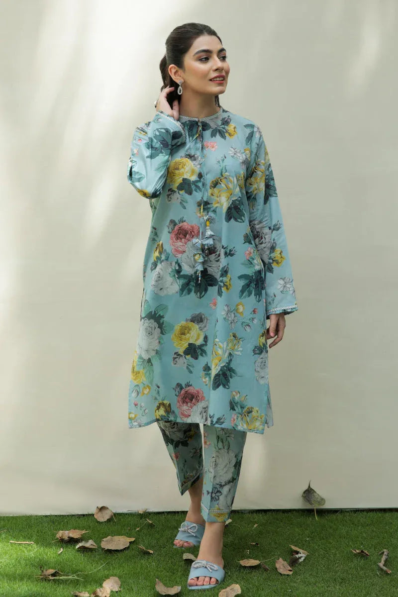 Baroque | Lawn Collection 24 | UF-211 - Rang-e-Khaas