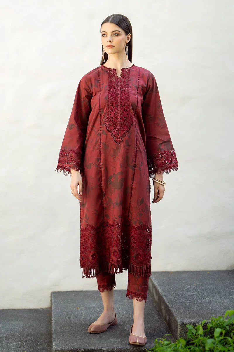 Baroque | Lawn Collection 24 | UF-545 - Rang-e-Khaas
