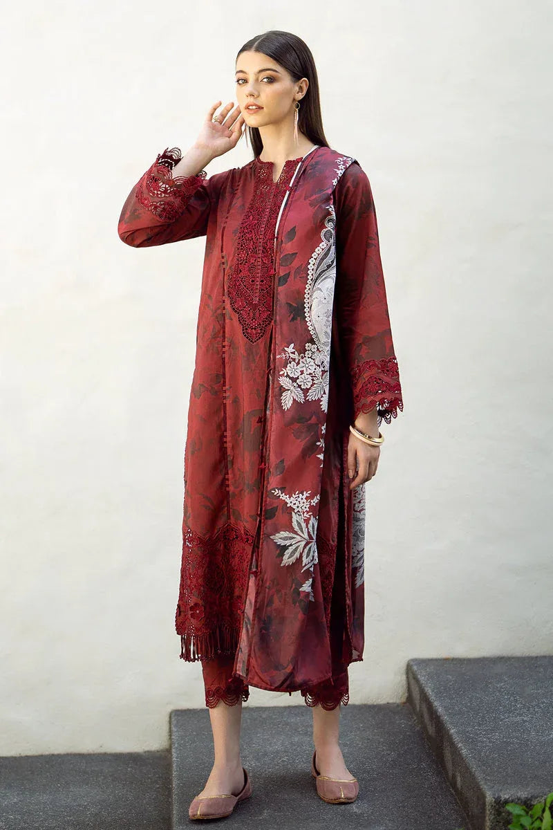 Baroque | Lawn Collection 24 | UF-545 - Rang-e-Khaas