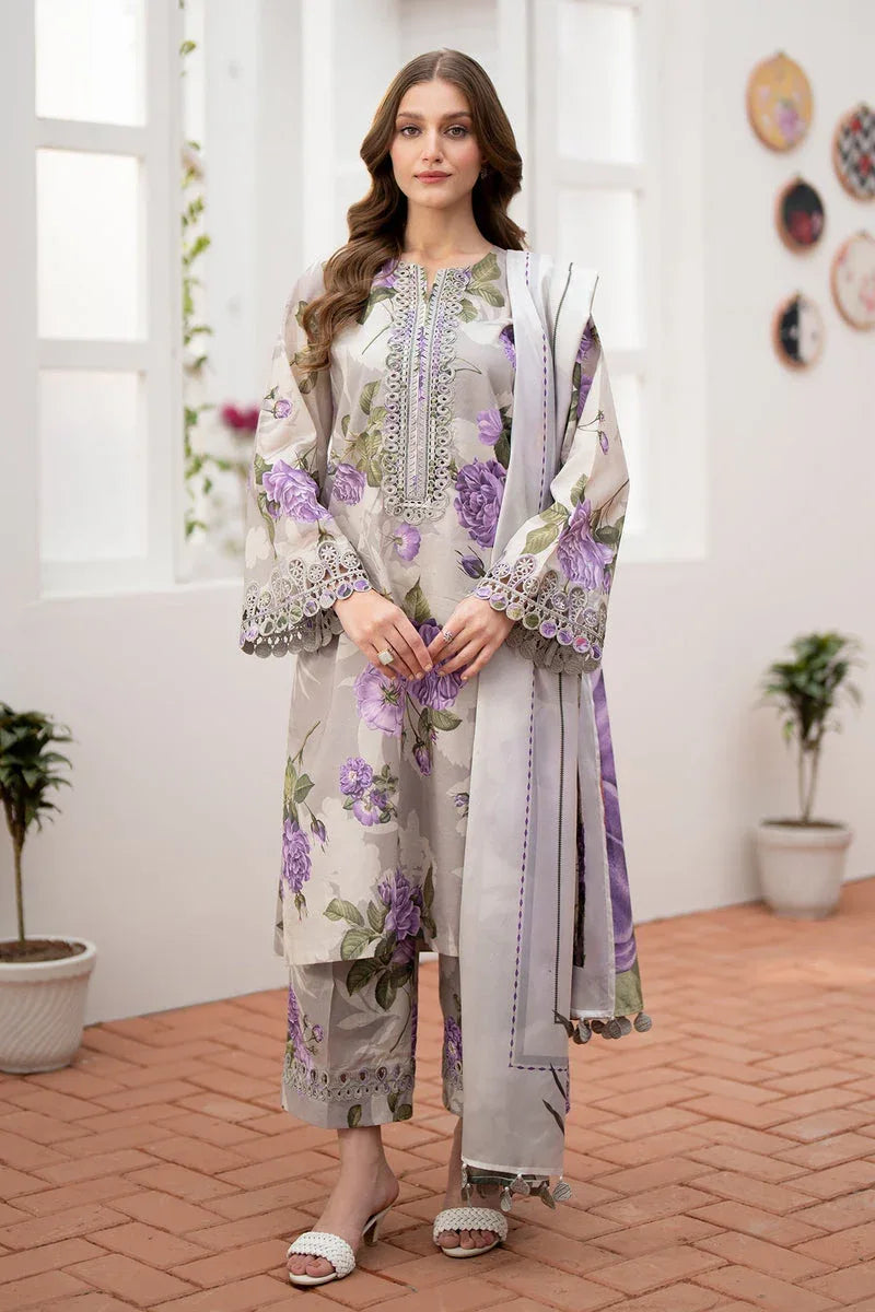 Baroque | Lawn Collection 24 | UF-531 - Rang-e-Khaas