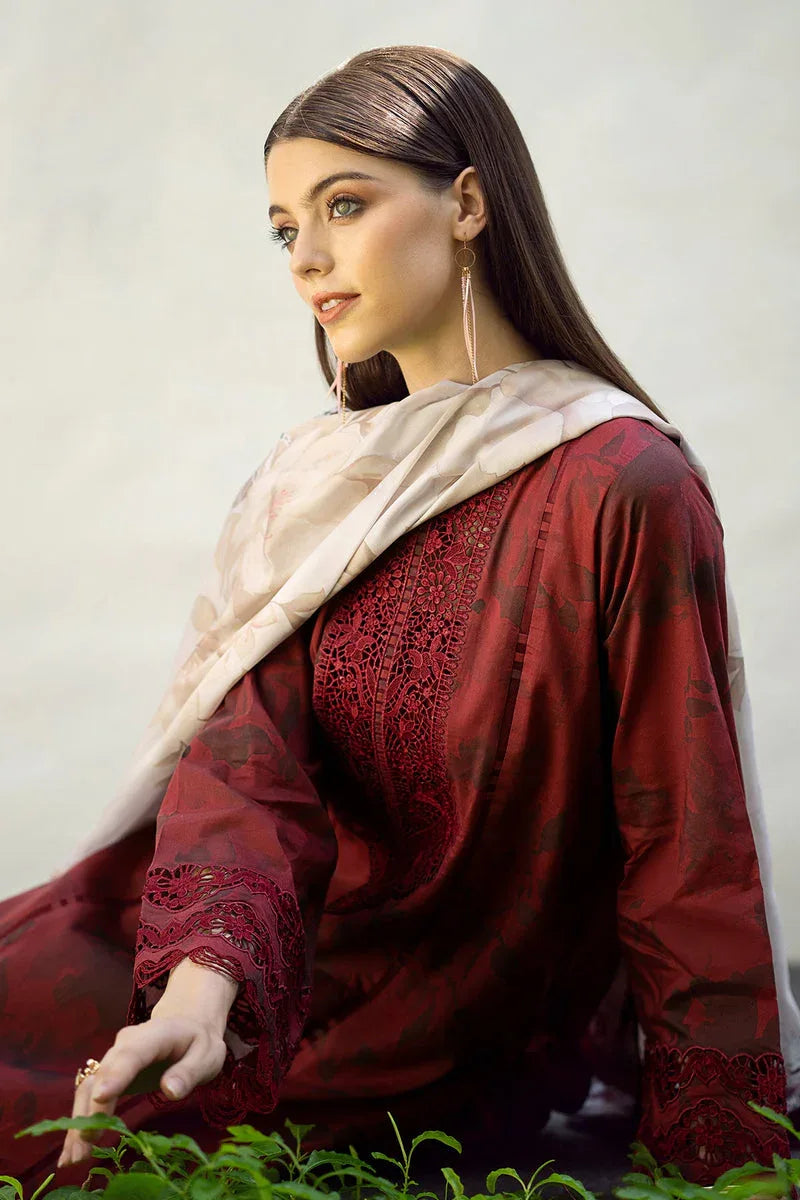 Baroque | Lawn Collection 24 | UF-545 - Rang-e-Khaas