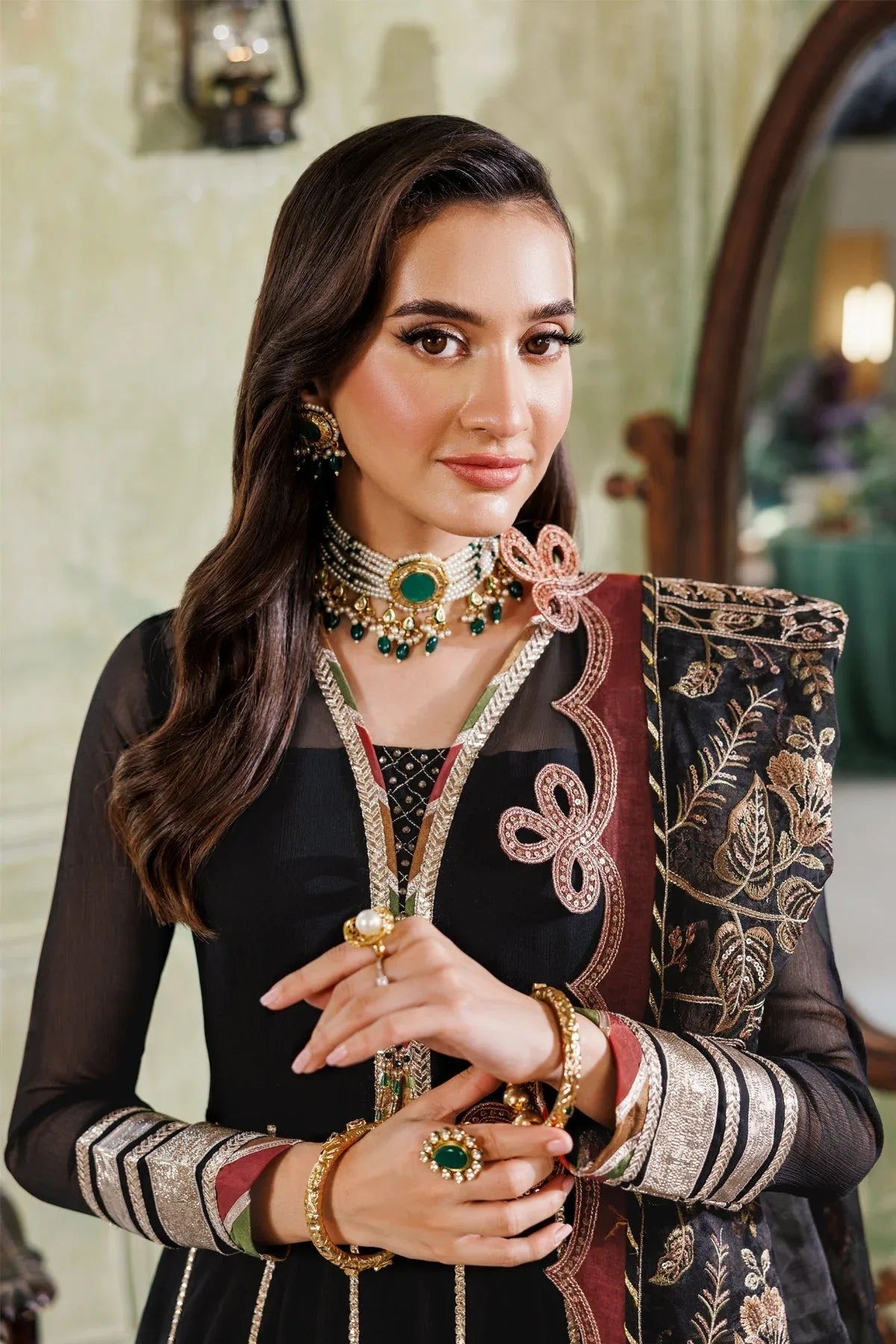 Alizeh | Ready to wear | Black Dress 3 piece - RTW1026 - Rang-e-Khaas
