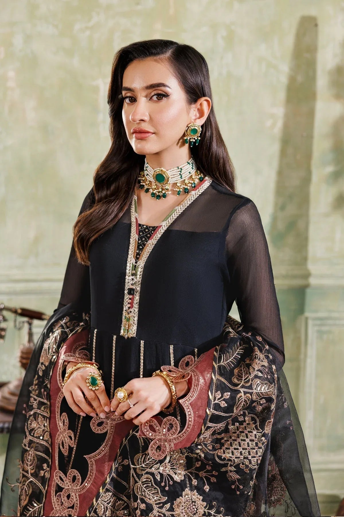 Alizeh | Ready to wear | Black Dress 3 piece - RTW1026 - Rang-e-Khaas