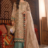 NEW MARIA B - Off White with Sea Green (BD-2507)