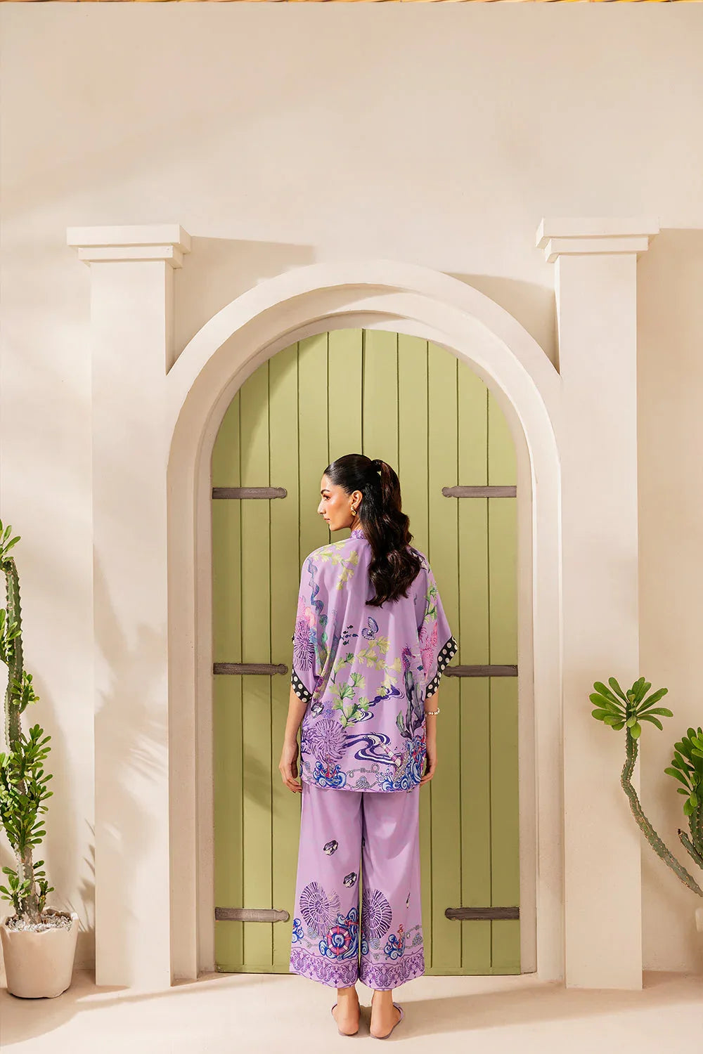Saira Rizwan | Silk Coords 25 | LILAC LUSH - SRSP-25-10 - Rang-e-Khaas