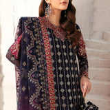 Alizeh Fashion Luxury Embroidered Chiffon Unstitched 3Pc Suit AF-CH-2167-Nagar