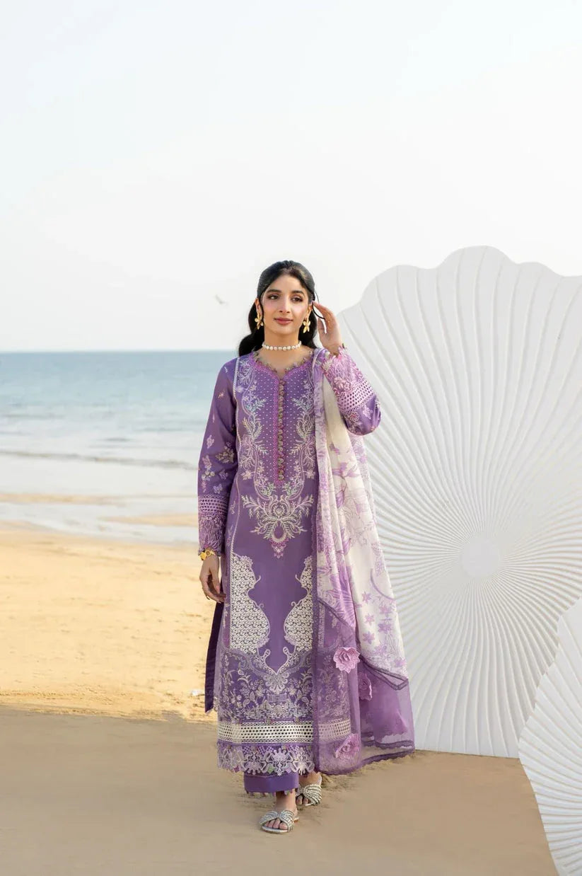 Aabyaan | Saagar Luxury Lawn 25 | ZARQA (AS-01) - Rang-e-Khaas