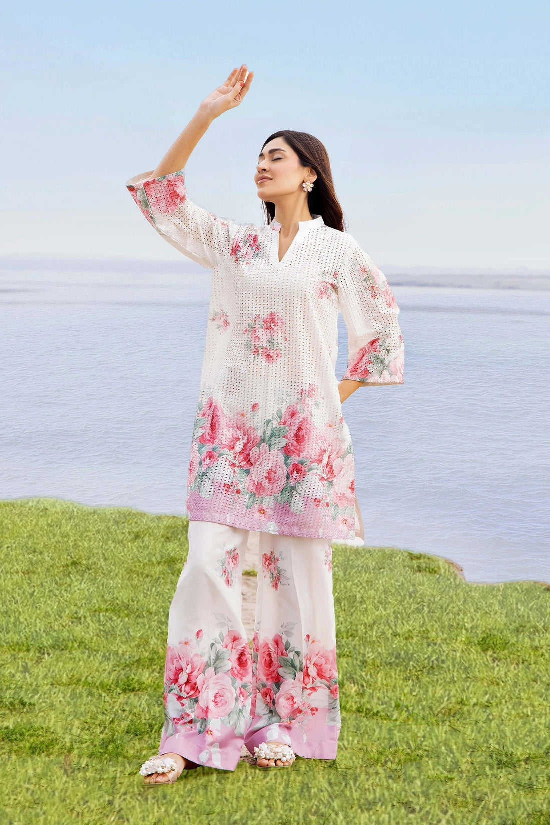 Adans Libas | Embrodiered Co Ord Sets | 4085