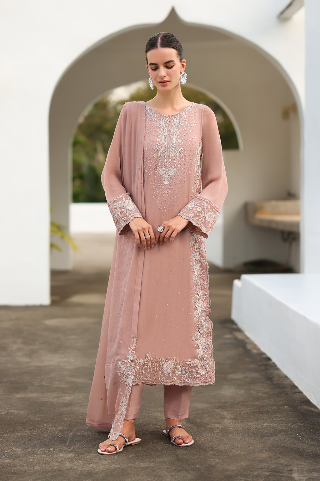 Iznik CC-69 Embroidered Chiffon
