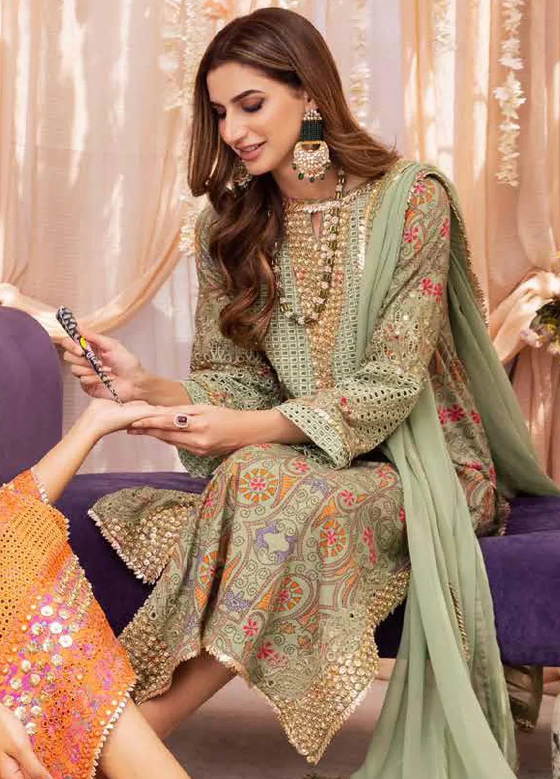 Charizma | Luxury Embroidered Eid Collection | ED23-06 - Rang-e-Khaas