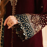 JAZMIN__Embroidered Velvet Formal VF-2038