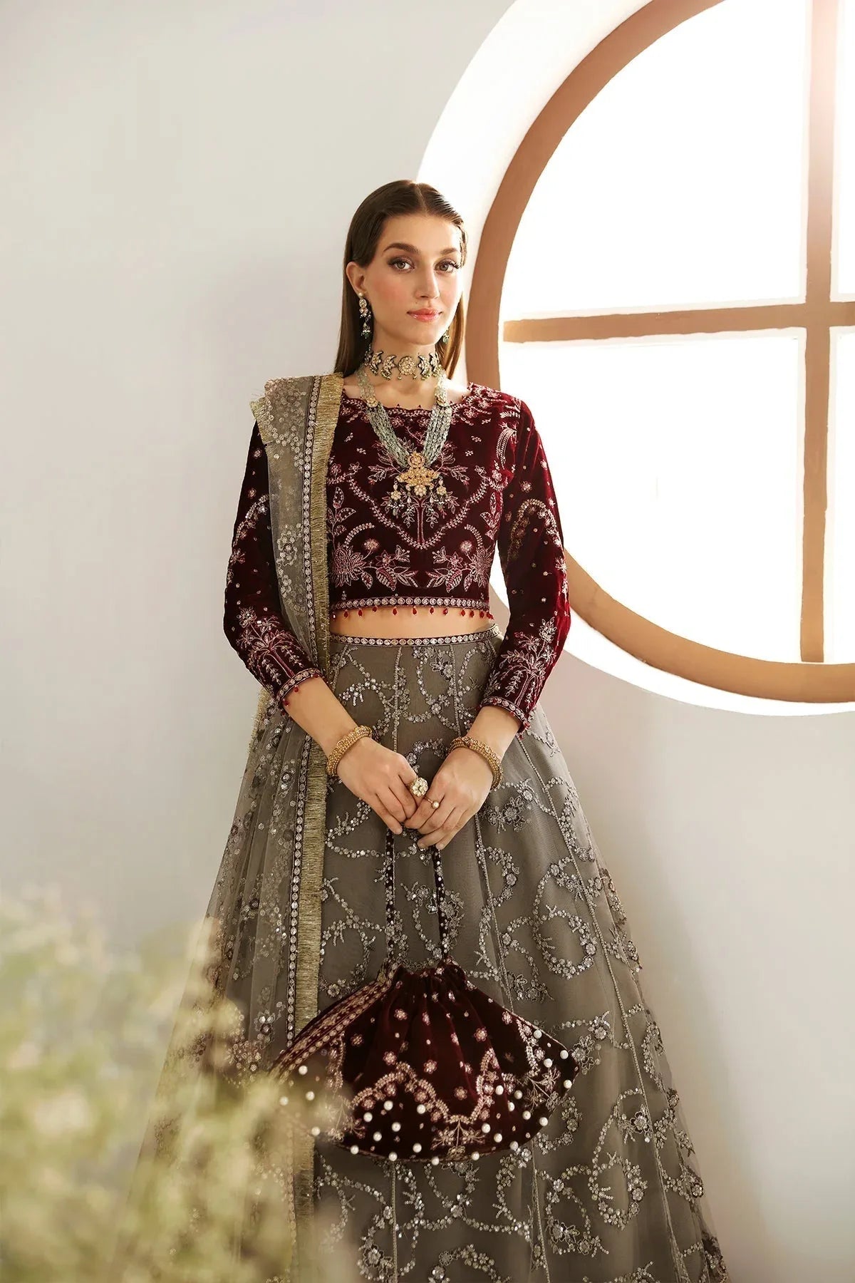 Alizeh | La Ruha Wedding Formals | AF-CH-2175-Esme - Rang-e-Khaas