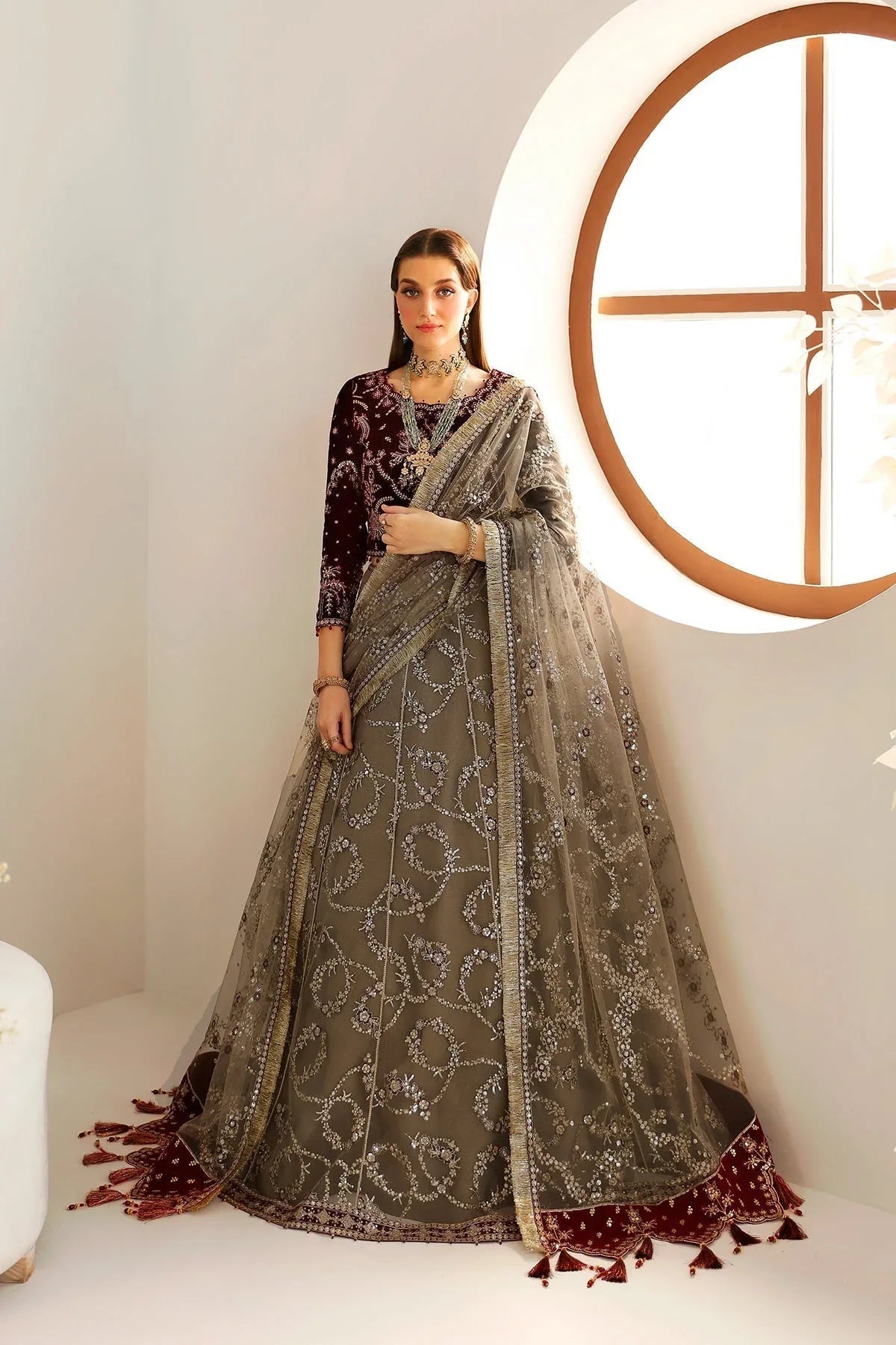 Alizeh | La Ruha Wedding Formals | AF-CH-2175-Esme - Rang-e-Khaas