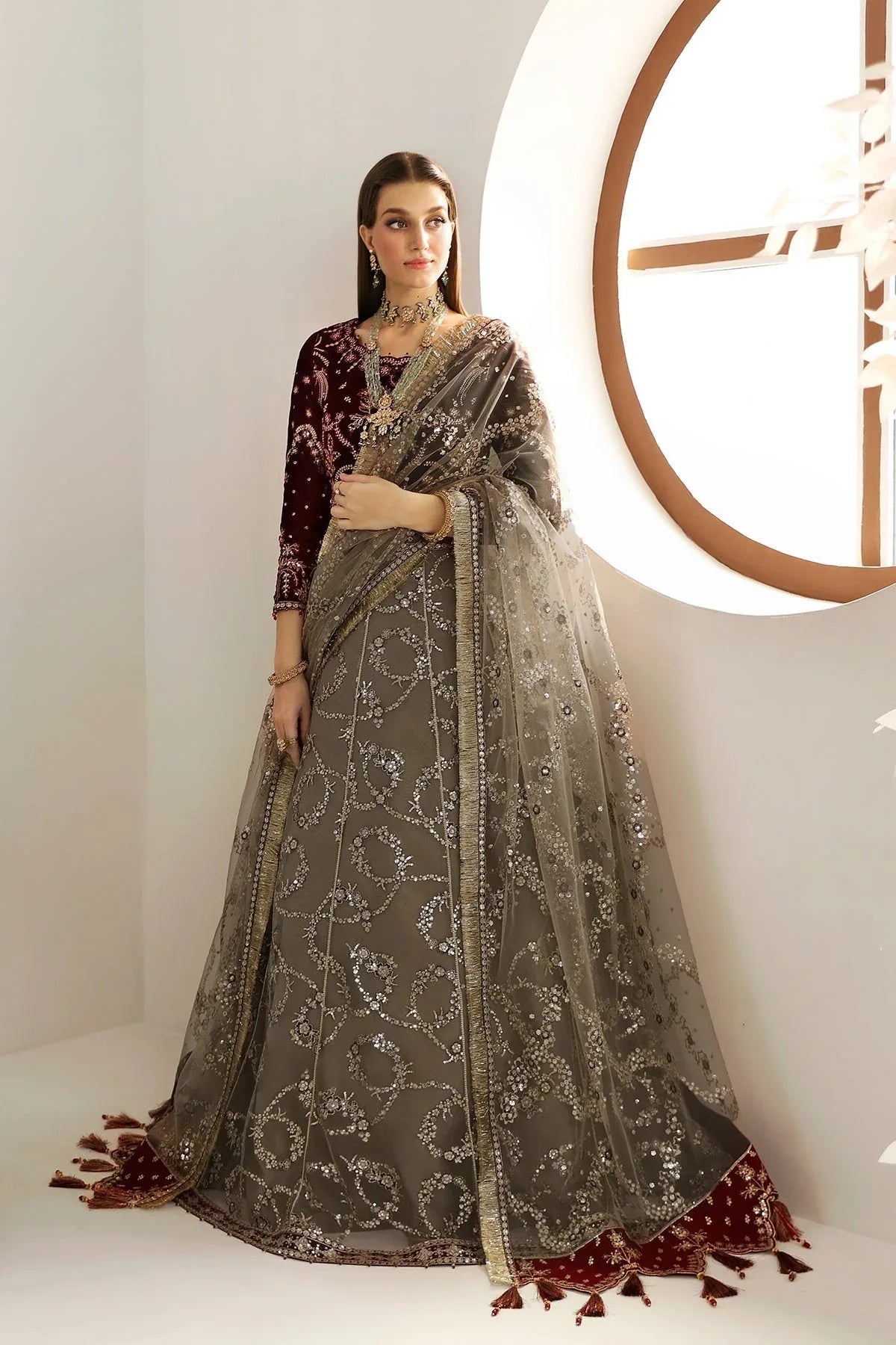 Alizeh | La Ruha Wedding Formals | AF-CH-2175-Esme - Rang-e-Khaas