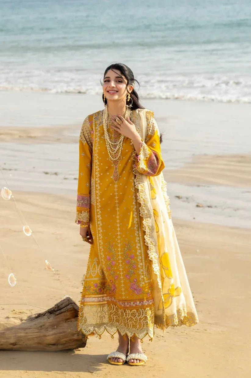 Aabyaan | Saagar Luxury Lawn 25 | ZIYANA (AS-05) - Rang-e-Khaas