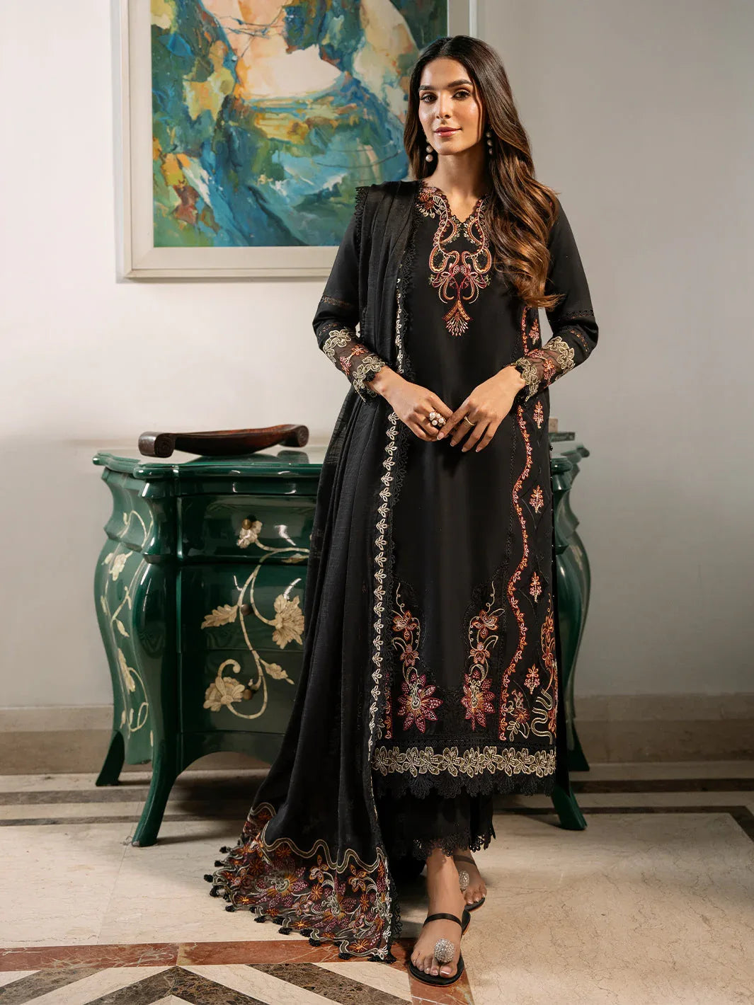 Izel | Mahveen Festive Lawn 25 | FAHIMA - Rang-e-Khaas