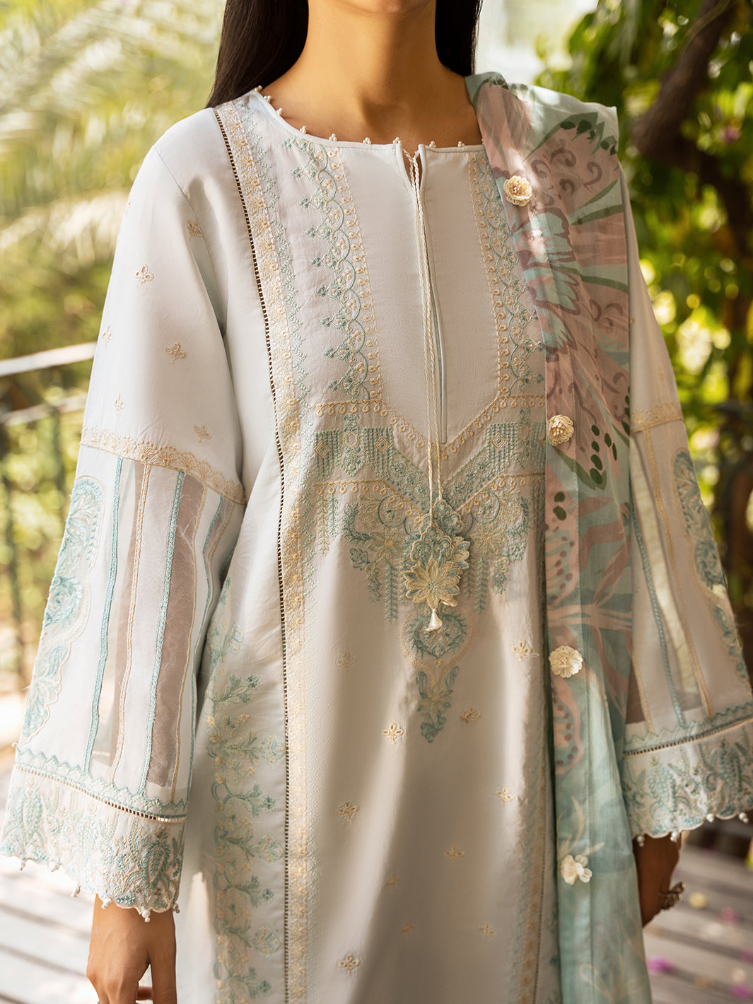 Izel | Dastak Luxury Lawn | FALAK - Rang-e-Khaas