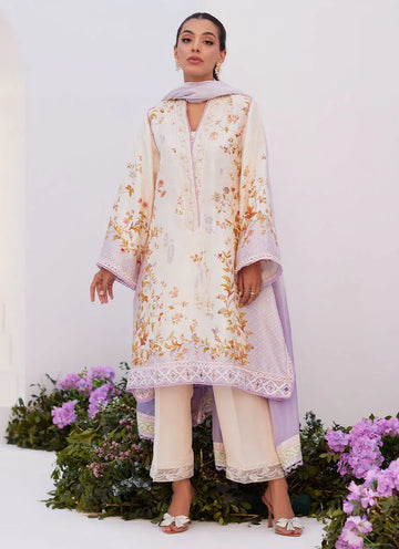 Farah Talib Aziz | Zaza Prints 24 | AMETHYST TRELLIS SHIRT AND DUPATTA - Rang-e-Khaas
