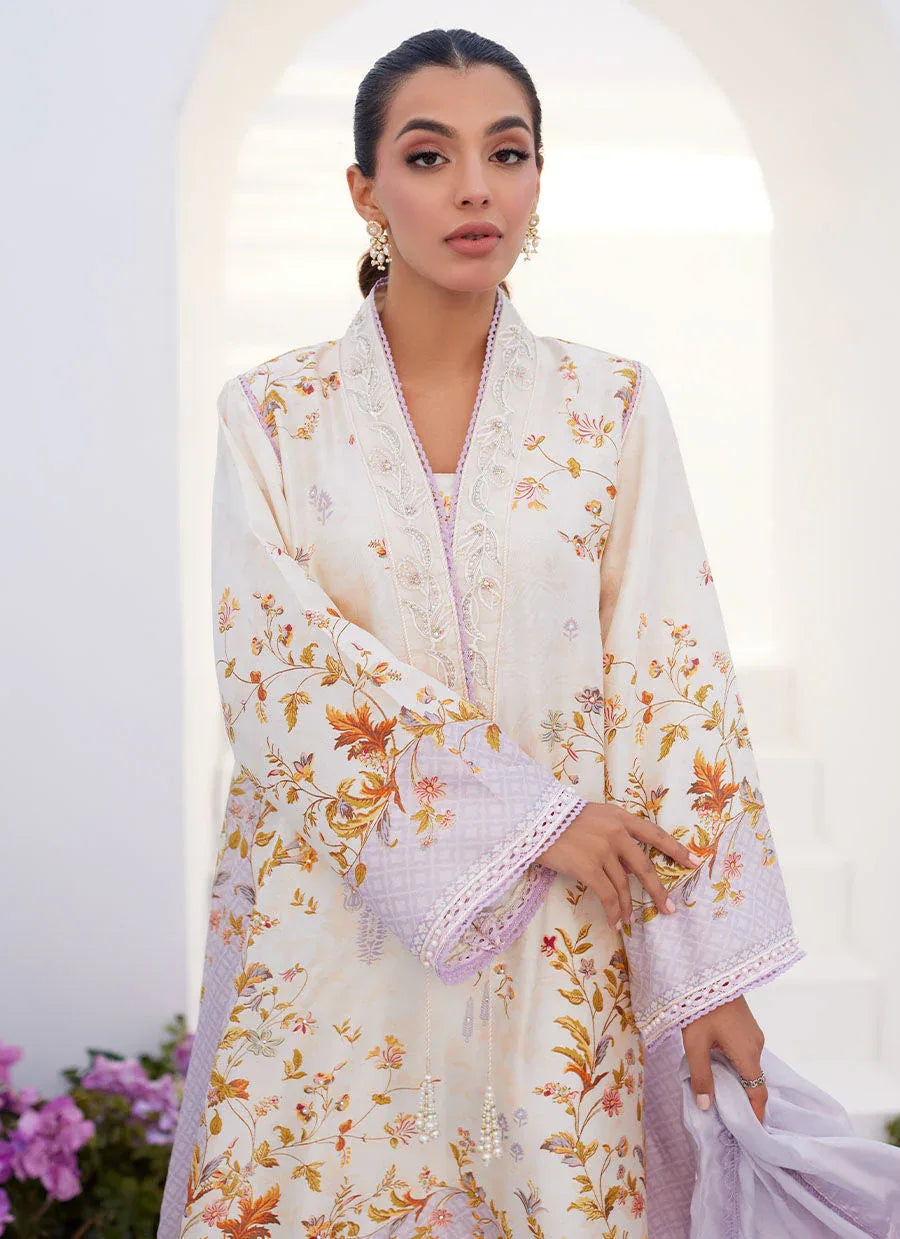Farah Talib Aziz | Zaza Prints 24 | AMETHYST TRELLIS SHIRT AND DUPATTA - Rang-e-Khaas