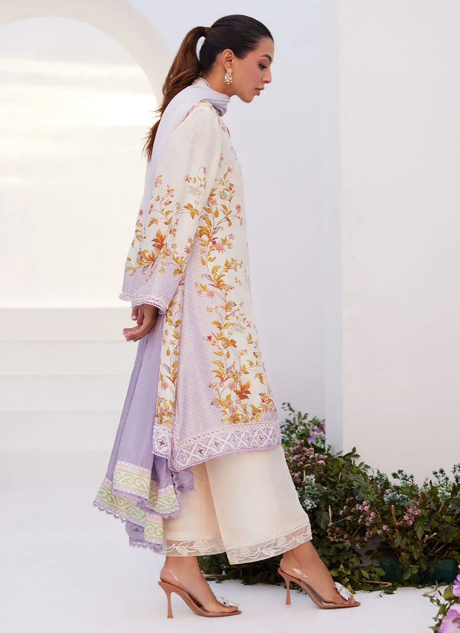 Farah Talib Aziz | Zaza Prints 24 | AMETHYST TRELLIS SHIRT AND DUPATTA - Rang-e-Khaas
