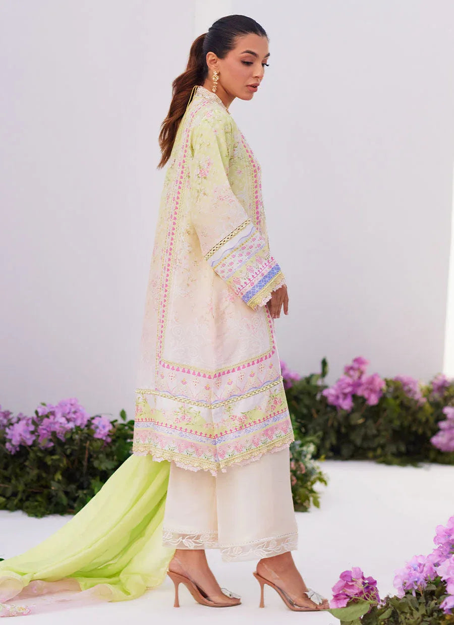 Farah Talib Aziz | Zaza Prints 24 | PEAR OMBRE SHIRT AND DUPATTA - Rang-e-Khaas