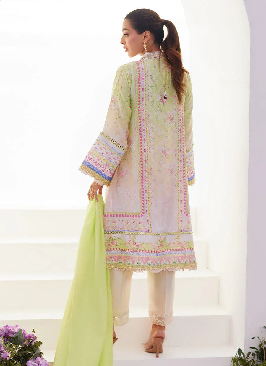 Farah Talib Aziz | Zaza Prints 24 | PEAR OMBRE SHIRT AND DUPATTA - Rang-e-Khaas